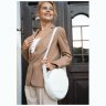 Белая женская кожаная сумка-рюкзак круглой формы BlankNote Maxi 78857 - 7