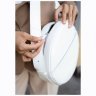 Біла жіноча шкіряна сумка-рюкзак круглої форми BlankNote Maxi 78857 - 9
