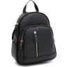 Жіночий маленький міський рюкзак із натуральної шкіри чорного кольору Keizer (59157) - 1