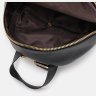 Женский маленький городской рюкзак из натуральной кожи черного цвета Keizer (59157) - 5