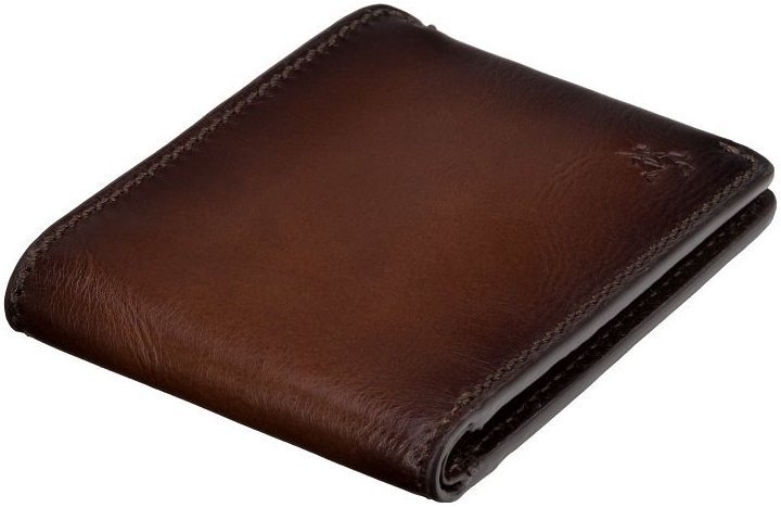 Мужское кожаное портмоне коричневого цвета для купюр и карт Visconti Vespa 69257