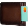 Мужское кожаное портмоне коричневого цвета для купюр и карт Visconti Vespa 69257 - 4