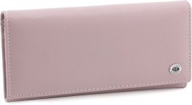 Большой горизонтальный женский кошелек темно-розового цвета из натуральной кожи ST Leather (14046)