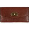 Жіночий коричневий гаманець із зернистої шкіри з поворотним замком Ashwood 69657 - 1