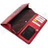 Червоний шкіряний гаманець з красивим малюнком KARYA (1141-019) - 4