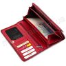 Червоний шкіряний гаманець з красивим малюнком KARYA (1141-019) - 5