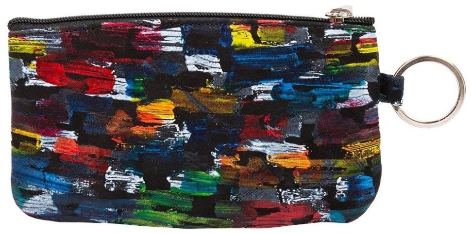 Женская кожаная ключница с разноцветным принтом на молнии Desisan 80058 modnotak фото №2