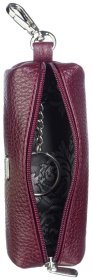 Бордовая женская ключница из натуральной кожи флотар Desisan 80658