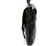 Мужская сумка на плечо из натуральной кожи черного цвета на два отделения TARWA (21707) - 8