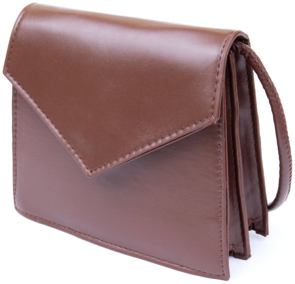 Женская сумка кроссбоди с клапаном из кожзаменителя коричневого цвета Vintage Style 91058 фото №1 Женская сумка кроссбоди с клапаном из кожзаменителя коричневого цвета Vintage Style 91058 modnotak фото №1