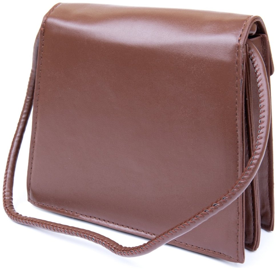 Женская сумка кроссбоди с клапаном из кожзаменителя коричневого цвета Vintage Style 91058 фото №2 Женская сумка кроссбоди с клапаном из кожзаменителя коричневого цвета Vintage Style 91058 modnotak фото №2