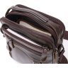 Практична чоловіча сумка-барсетка з гладкої шкіри темно-коричневого кольору Vintage (20824) - 4