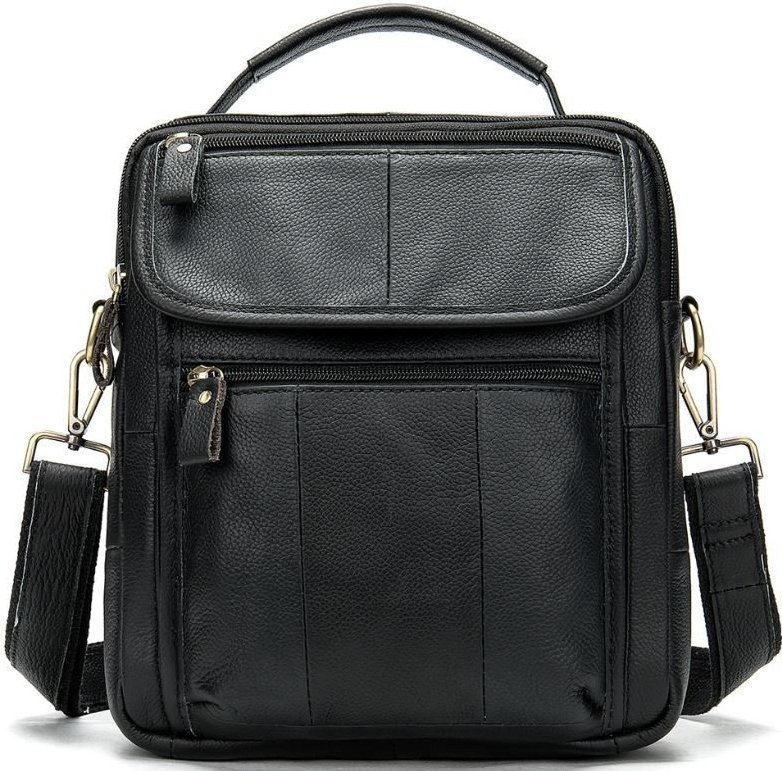 Вместительная кожаная сумка планшет на два отделения VINTAGE STYLE (14763) modnotak фото №1