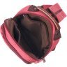 Жіночий текстильний рюкзак малинового кольору Vintage (2421256) - 4