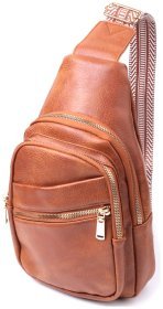 Женская практичная сумка через плечо из экокожи Vintage 22758 Рыжий