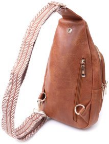 Женская практичная сумка через плечо из экокожи Vintage 22758 Рыжий