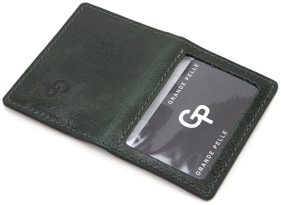 Мини обложка из натуральной кожи Алькор для автодокументов, удостоверения или ID-паспорта Grnade Pelle 82758 цвет зеленый фото №4 Мини обложка из натуральной кожи Алькор для автодокументов, удостоверения или ID-паспорта Grnade Pelle 82758 цвет зеленый modnotak фото №4