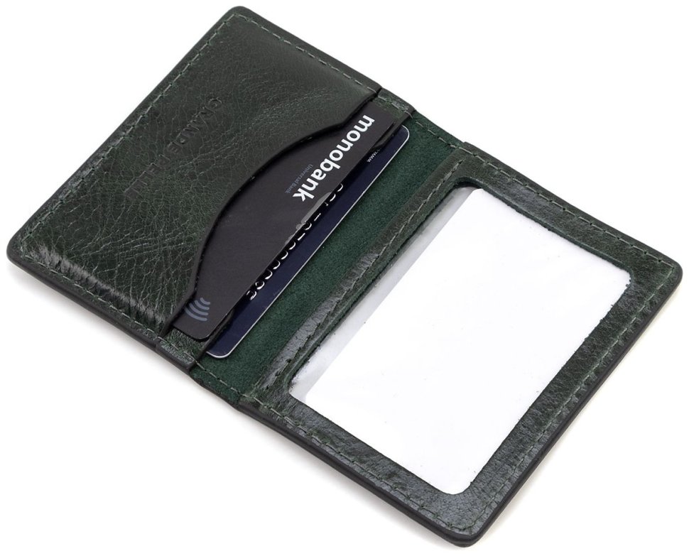 Мини обложка из натуральной кожи Алькор для автодокументов, удостоверения или ID-паспорта Grnade Pelle 82758 цвет зеленый фото №5 Мини обложка из натуральной кожи Алькор для автодокументов, удостоверения или ID-паспорта Grnade Pelle 82758 цвет зеленый modnotak фото №5