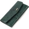 Жіночий лаковий гаманець зеленого кольору з натуральної шкіри з тисненням під змію CANPELLINI (2421694) - 1