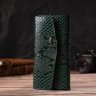 Жіночий лаковий гаманець зеленого кольору з натуральної шкіри з тисненням під змію CANPELLINI (2421694) - 6
