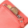 Маленький жіночий гаманець із натуральної шкіри флотар коралового кольору CANPELLINI (2421794) - 5