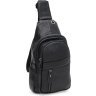 Чоловічий шкіряний слінг-рюкзак класичного дизайну з лямкою через плече Borsa Leather (22094) - 1