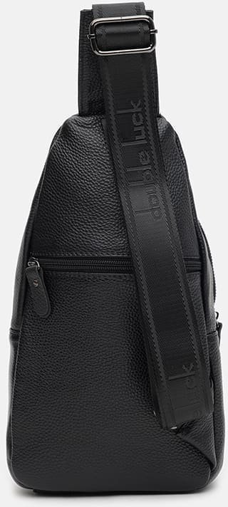 Чоловічий шкіряний слінг-рюкзак класичного дизайну з лямкою через плече Borsa Leather (22094)