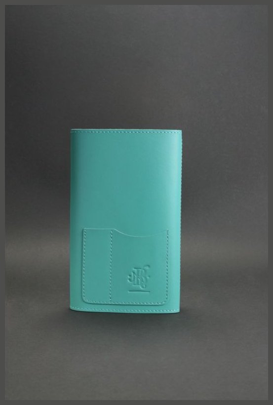 Женский кожаный блокнот (Софт-бук) бирюзового цвета BlankNote (13658)