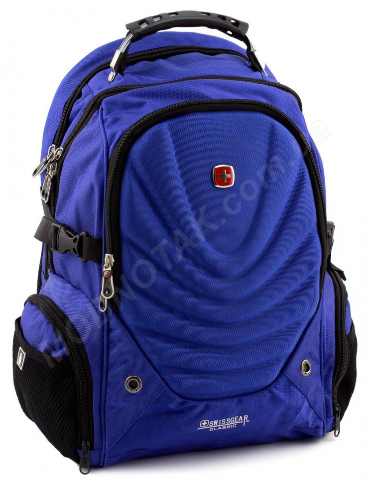 Синий рюкзак в стиле швейцарского бренда SWISSGEAR (8828-1)
