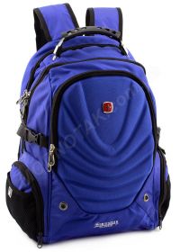 Синій рюкзак в стилі швейцарського бренду SWISSGEAR (8828-1)