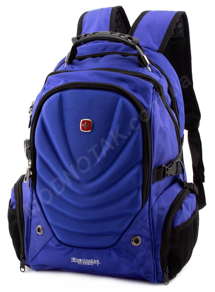 Синий рюкзак в стиле швейцарского бренда SWISSGEAR (8828-1)