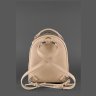 Женский мини-рюкзак из натуральной кожи светло-бежевого цвета BlankNote Kylie (12837) - 6