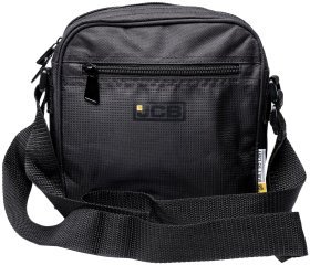 Текстильная мужская сумка через плечо JCB 20S черного цвета 93958