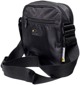 Текстильная мужская сумка через плечо JCB 20S черного цвета 93958