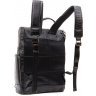 Черный кожаный рюкзак с тиснением под рептилию Vintage (20431) - 2