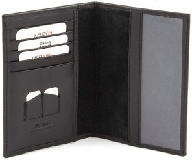 Обложка черного цвета из гладкой кожи турецкого производства KARYA (094-1)