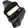 Черная мужская сумка-рюкзак вертикального типа из кожзама Vintage (20571) - 3