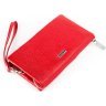 Женский кожаный кошелек-клатч красного цвета на запястье KARYA (2417007) - 1