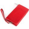 Женский кожаный кошелек-клатч красного цвета на запястье KARYA (2417007) - 2