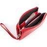 Женский кожаный кошелек-клатч красного цвета на запястье KARYA (2417007) - 4