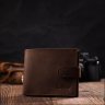 Вінтажний чоловічий гаманець з натуральної шкіри коричневого кольору Tony Bellucci (2422041) - 7