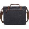 Текстильна сумка-портфель в темно-сірому кольорі Vintage (20060) - 3