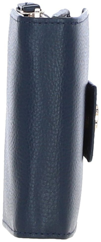 Классическое женское портмоне с RFID защитой из фактурной кожи Ashwood 94458 синего цвета modnotak фото №6