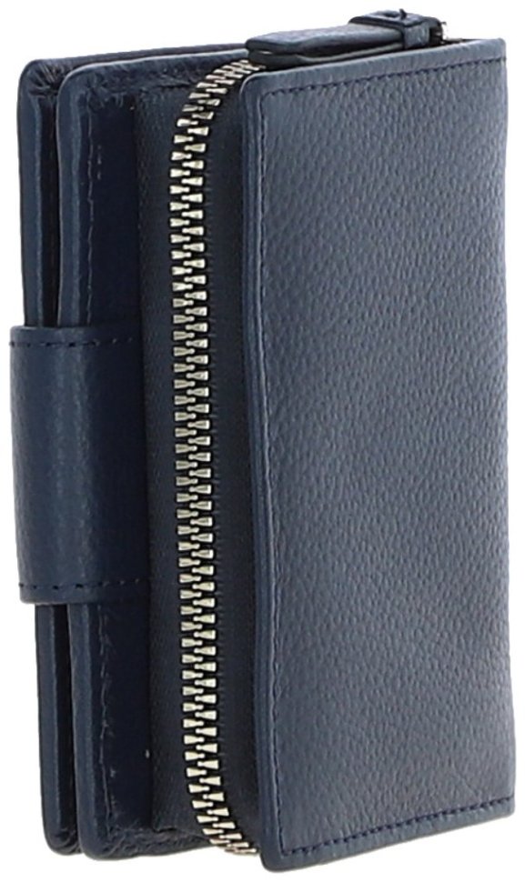 Классическое женское портмоне с RFID защитой из фактурной кожи Ashwood 94458 синего цвета modnotak фото №7