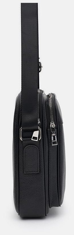 Повседневная мужская барсетка из кожи флотар с ручкой для носки Borsa Leather 104558 черного цвета фото №4 Повседневная мужская барсетка из кожи флотар с ручкой для носки Borsa Leather 104558 черного цвета modnotak фото №4