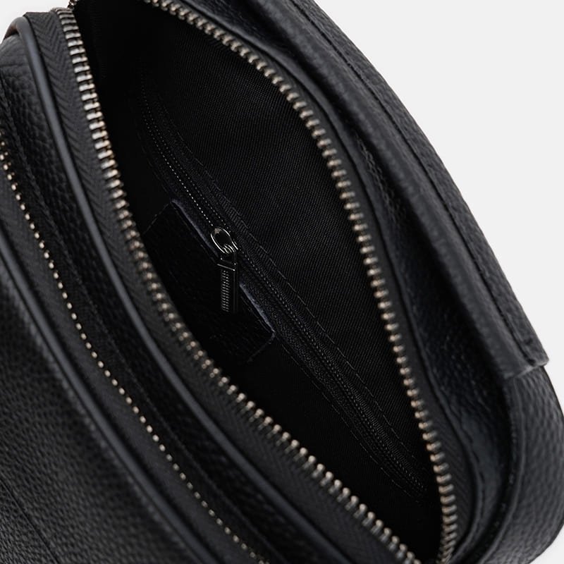 Повседневная мужская барсетка из кожи флотар с ручкой для носки Borsa Leather 104558 черного цвета фото №5 Повседневная мужская барсетка из кожи флотар с ручкой для носки Borsa Leather 104558 черного цвета modnotak фото №5