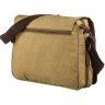 Наплічна текстильна сумка для ноутбука в кольорі хакі Vintage (20188) - 2