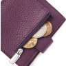 Компактный женский кошелек фиолетового цвета из натуральной кожи KARYA (2420944) - 6