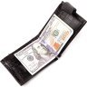 Стильний чоловічий гаманець із натуральної фактурної шкіри під крокодила із затискачем для купюр KARYA (2421044) - 6