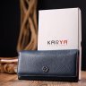 Двоколірний жіночий гаманець із натуральної шкіри турецького бренду KARYA (2421144) - 9